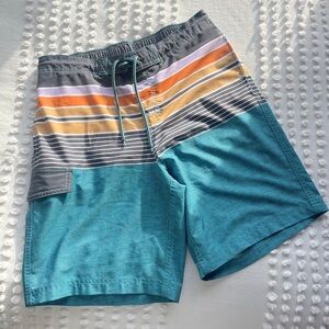 Striped Multicolor Men's Swim Shorts • Size M